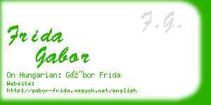 frida gabor business card